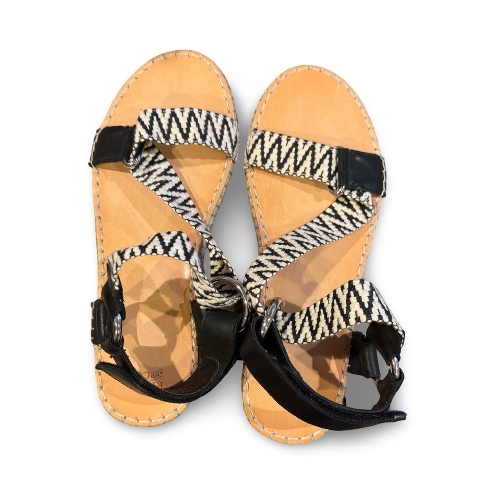 Frye Tan and Black Sandals